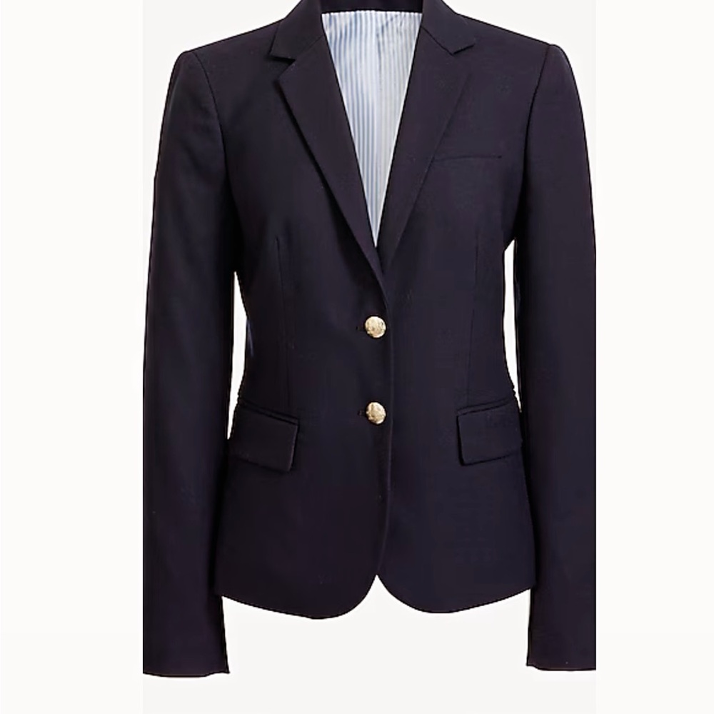 J. Crew Navy Blazer with Gold Buttons